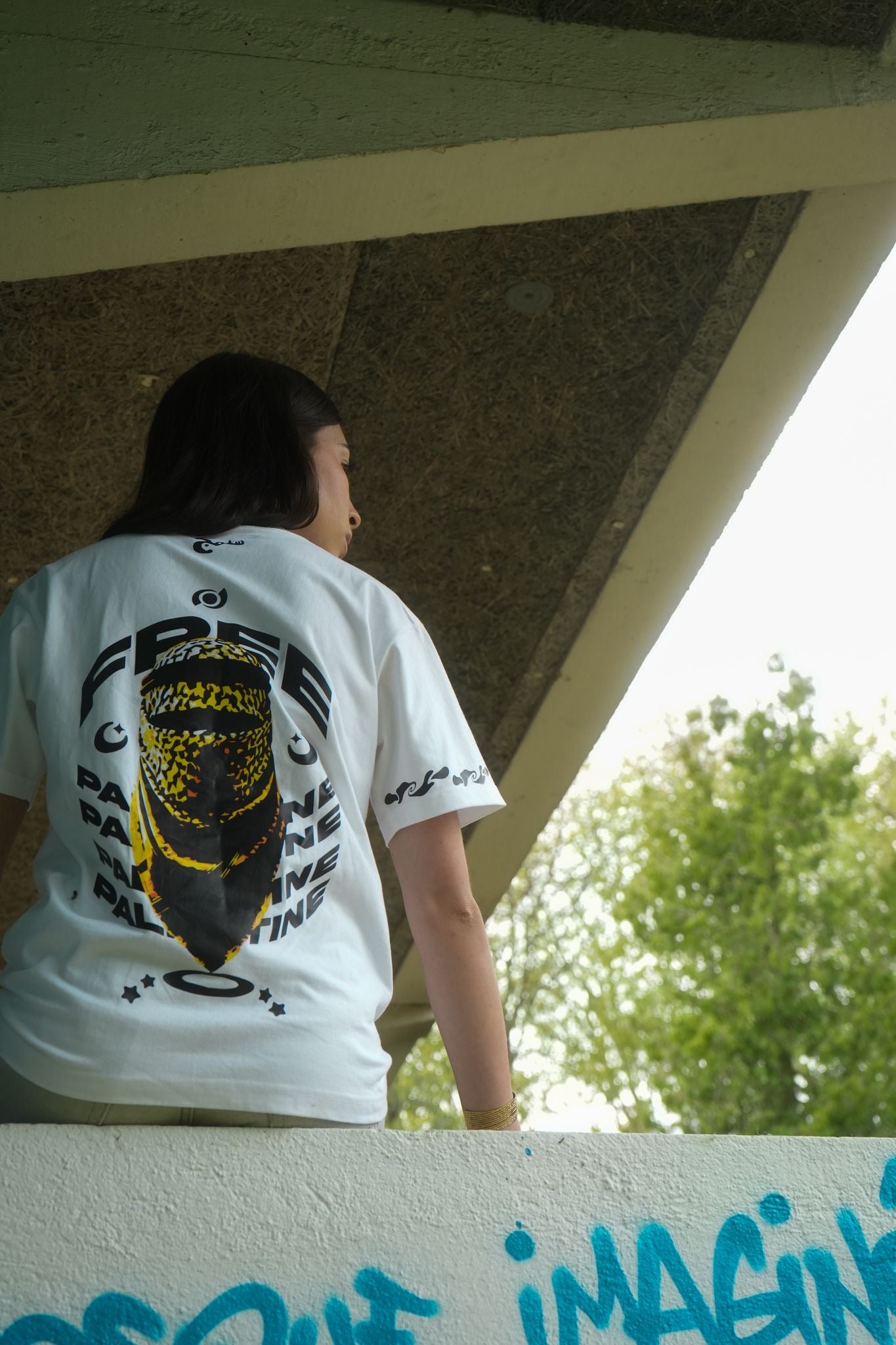 Salem Wear - Palestine T-shirt Blanc